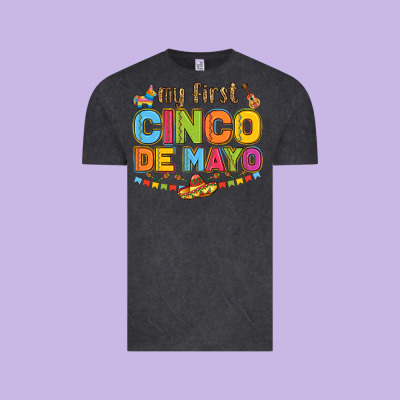 My First Cinco De Mayo Vintage Tee Designed By Lillyallendesigns
