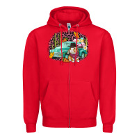 Red Western rabbit Easter Day Zipper Hoodie - CowGirlArtShop