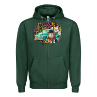 Sports Green Western rabbit Easter Day Zipper Hoodie - CowGirlArtShop