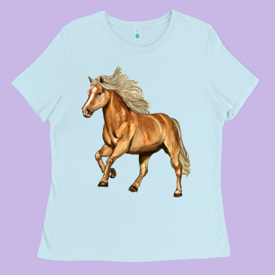 Haflinger Horse Ladies Tee Designed By Lillyallendesigns