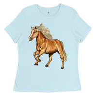 Baby Blue Haflinger Horse Ladies Tee - LillyAllenDesigns