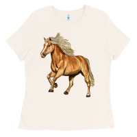 Bone Haflinger Horse Ladies Tee - LillyAllenDesigns