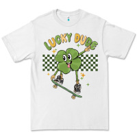 White lucky dude Premium Tee - MaliasSmallBusiness