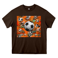 Chocolate Brown soccer aztec glitter tumbler Heavy Core Tee - Jasminsmagicworld