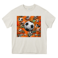 Cream soccer aztec glitter tumbler Heavy Core Tee - Jasminsmagicworld