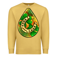 Antique Gold st.patrick's teardrop earrings Premium Sweatshirt - FaDigitalArtStudio