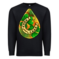Black st.patrick's teardrop earrings Premium Sweatshirt - FaDigitalArtStudio