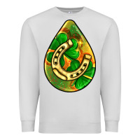 Dove Grey st.patrick's teardrop earrings Premium Sweatshirt - FaDigitalArtStudio