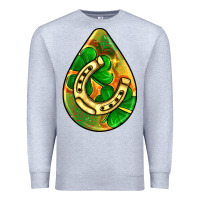 Heather Grey st.patrick's teardrop earrings Premium Sweatshirt - FaDigitalArtStudio