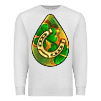 Oatmeal Heather st.patrick's teardrop earrings Premium Sweatshirt - FaDigitalArtStudio