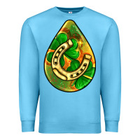 Ocean Blue st.patrick's teardrop earrings Premium Sweatshirt - FaDigitalArtStudio