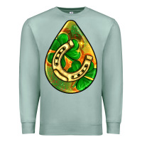 Seafoam st.patrick's teardrop earrings Premium Sweatshirt - FaDigitalArtStudio