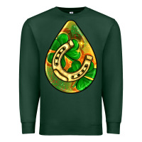 Sports Green st.patrick's teardrop earrings Premium Sweatshirt - FaDigitalArtStudio