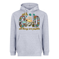 Heather Grey with god all things are possible with baby jesus bbs Heavyweight Hoodie - BundleAndBundleShop