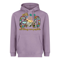 Lavender with god all things are possible with baby jesus bbs Heavyweight Hoodie - BundleAndBundleShop