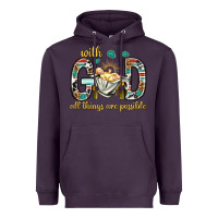 Plum with god all things are possible with baby jesus bbs Heavyweight Hoodie - BundleAndBundleShop