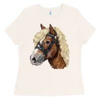 Bone Haflinger Avelignese Horse Ladies Tee - LillyAllenDesigns