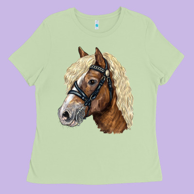 Haflinger Avelignese Horse Ladies Tee Designed By Lillyallendesigns