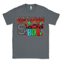 Charcoal Heather birthday boy 5 Classic Tee - BundleAndBundleShop