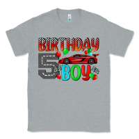 Heather Grey birthday boy 5 Classic Tee - BundleAndBundleShop