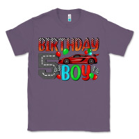 Lavender birthday boy 5 Classic Tee - BundleAndBundleShop