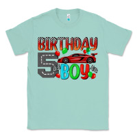 Seafoam birthday boy 5 Classic Tee - BundleAndBundleShop