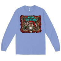 Colony Blue merry christmas bull skull Long Sleeve Tee - RanaPortraitStore