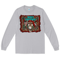 Moon Dust merry christmas bull skull Long Sleeve Tee - RanaPortraitStore