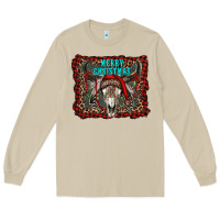 Mushroom merry christmas bull skull Long Sleeve Tee - RanaPortraitStore