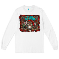 White merry christmas bull skull Long Sleeve Tee - RanaPortraitStore