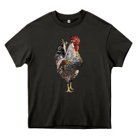 Asphalt cream legbar rooster Heavy Core Tee - LillyAllenDesigns