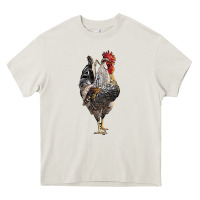 Cream cream legbar rooster Heavy Core Tee - LillyAllenDesigns