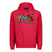 Cardinal peace love cowboys Premium Hoodie - OliviaCreatesArt