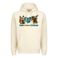 Sandshell peace love cowboys Premium Hoodie - OliviaCreatesArt