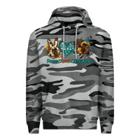 Slate Camo peace love cowboys Premium Hoodie - OliviaCreatesArt
