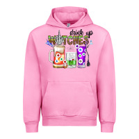 Fuchsia Pink Drink Up Witches Urban Hoodie - CowhideDigitalArt