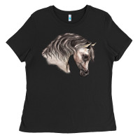 Black Arabian Horse Ladies Tee - LillyAllenDesigns