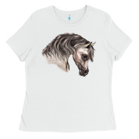 White Arabian Horse Ladies Tee - LillyAllenDesigns