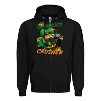 Black Shamrock crusher St. Patrick's Day Zipper Hoodie - CowGirlArtShop