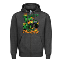 Charcoal Heather Shamrock crusher St. Patrick's Day Zipper Hoodie - CowGirlArtShop
