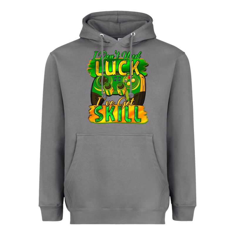 I Don't Need Luck I've Got Skill St. Patricks Day Heavyweight Hoodie by FaDigitalArtStudio | Teevron