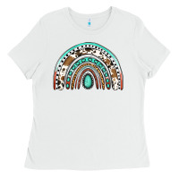 White blessed western rainbow Ladies Tee - Jasminsmagicworld