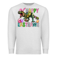 Oatmeal Heather Happy Eastrawr Easter Premium Sweatshirt - BundleAndBundleShop