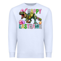 White Happy Eastrawr Easter Premium Sweatshirt - BundleAndBundleShop