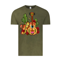Vintage Olive mexican guitar Vintage Tee - LillyAllenDesigns