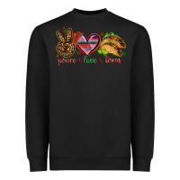 Black Peace love tacos Heavyweight Sweatshirt - NancyCooperArtShop