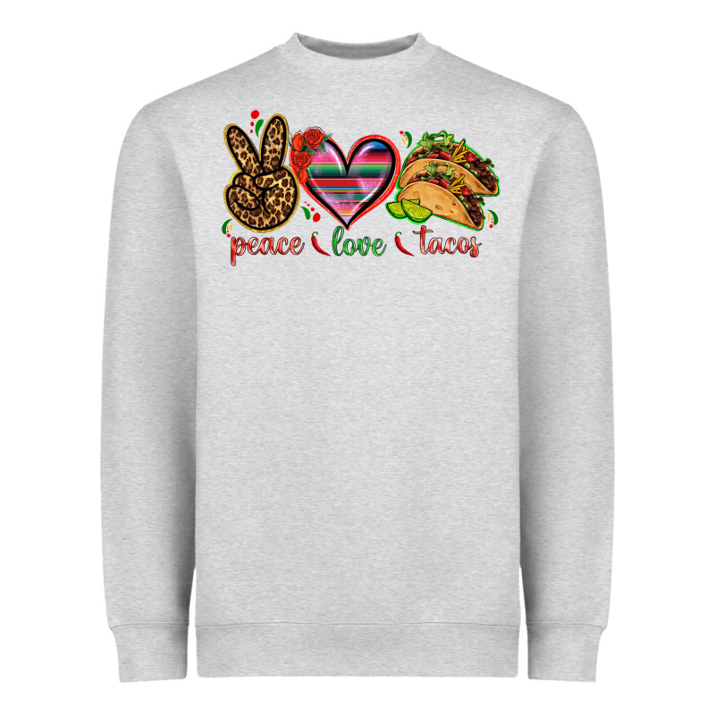 Peace Love Tacos Heavyweight Sweatshirt by NancyCooperArtShop | Teevron