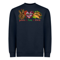 Navy Peace love tacos Heavyweight Sweatshirt - NancyCooperArtShop