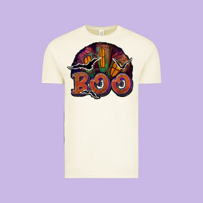 Boo Vintage Tee Designed By Jahusdesignshop