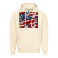 Sandshell American flag glitter 4th of july Zipper Hoodie - CowGirlArtShop